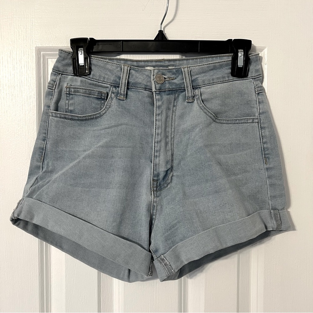 Forever 21 High Rise Cuffed Jean Shorts